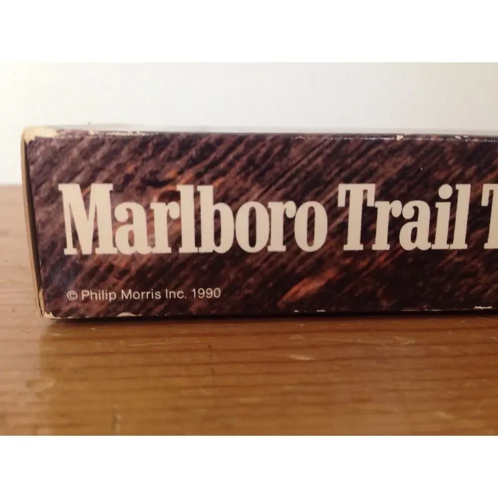 New NIB Vintage Pair of 80s 90s Marlboro Trail Leather Luggage Address Tags